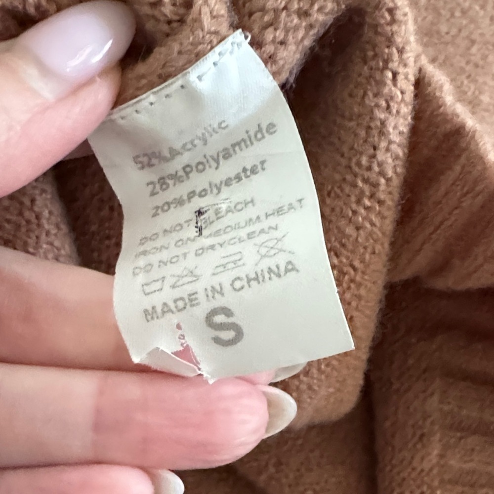 SHEIN Warm Brown Turtleneck Sweater - Picture 6 of 6